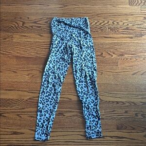 Aerie Blue and Black Leopard Print Leggings